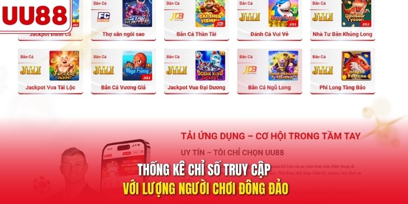 Thống kê chỉ số truy cập với lượng người chơi đông đảo